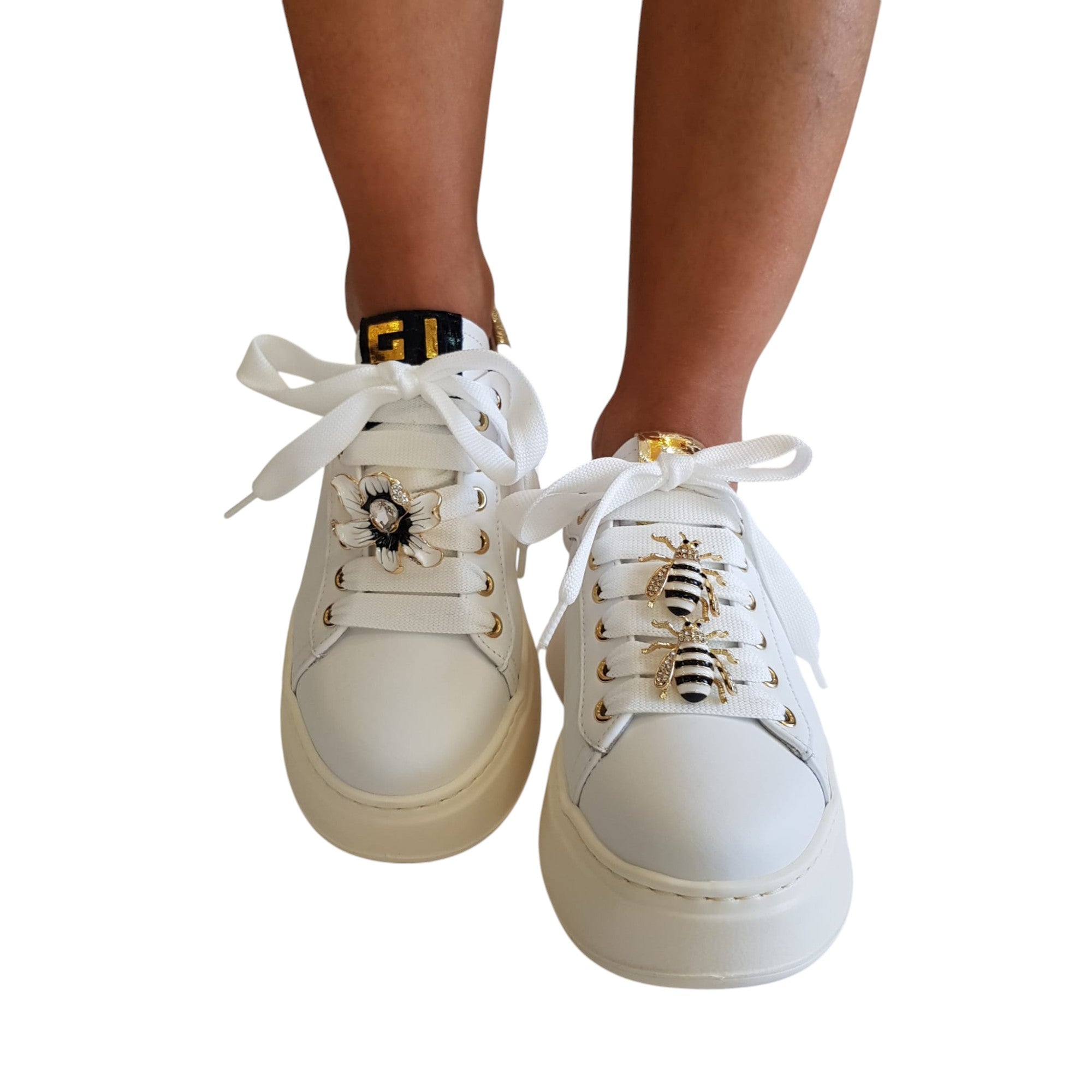 Gio+ Sneakers Donna Pelle Bianco www.offidani.it