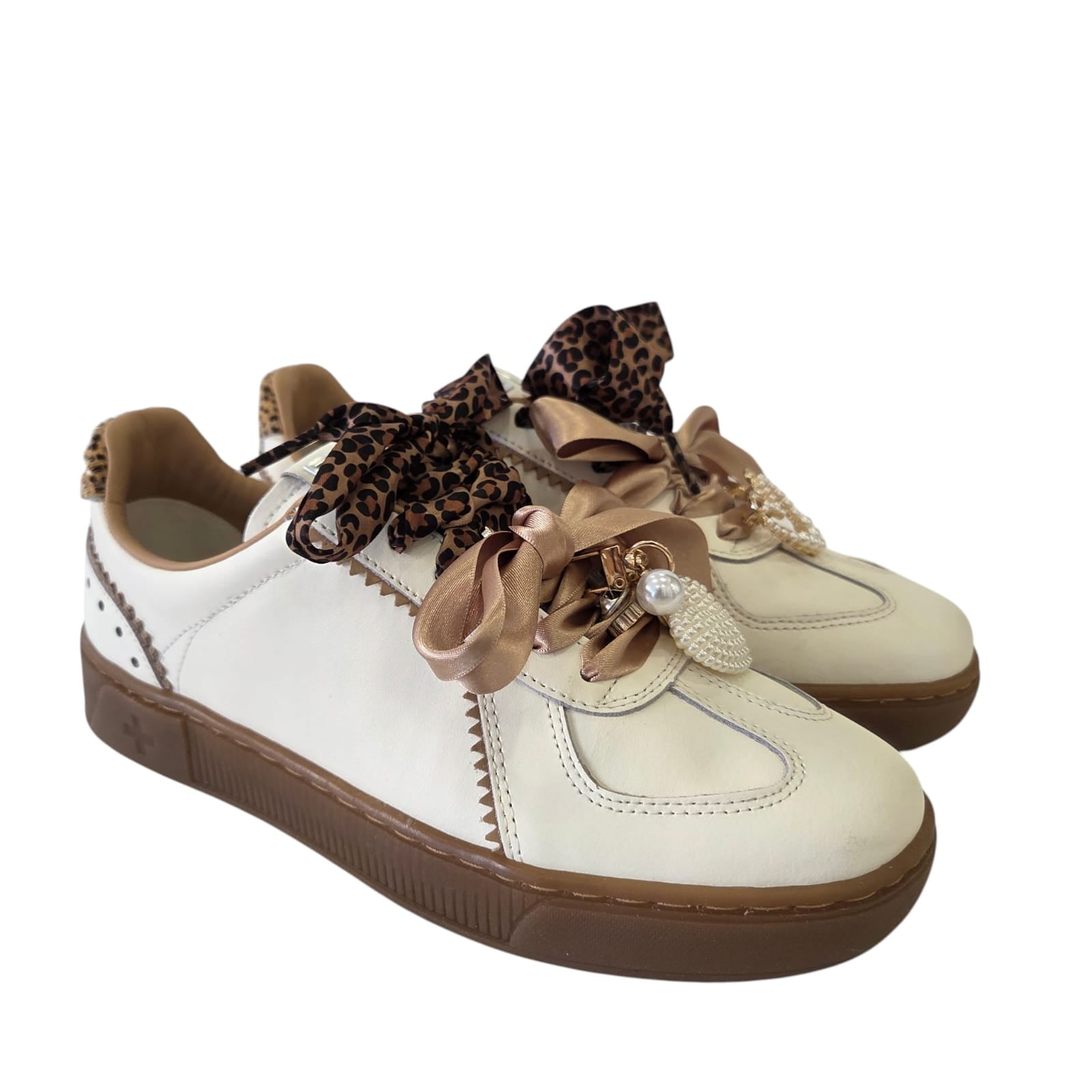 Gio+ sneakers donna in pelle milk www.offidani.it