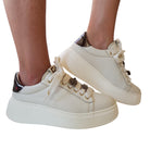 Gio+ Sneakers Donna Pelle Beige www.offidani.it