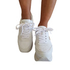Guess Sneakers Donna Pelle Bianco www.offidani.it