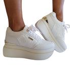 Guess Sneakers Donna Pelle Bianco www.offidani.it