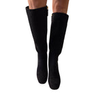 Guess stivale donna suede nero www.offidani.it