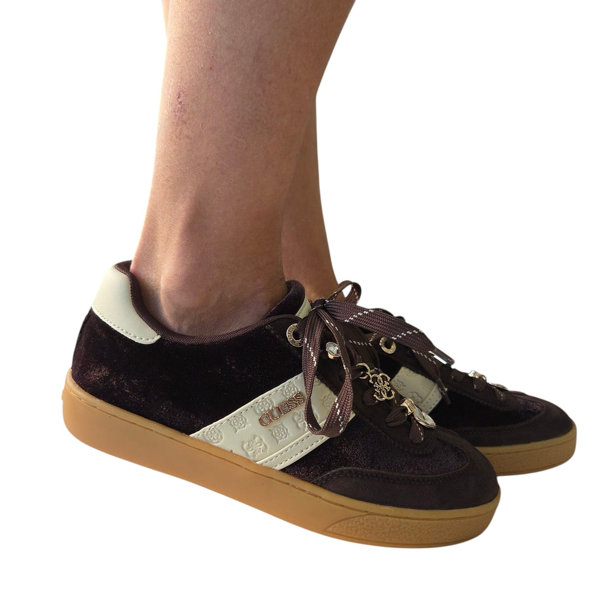 Guess sneakers donna marrone www.offidani.it