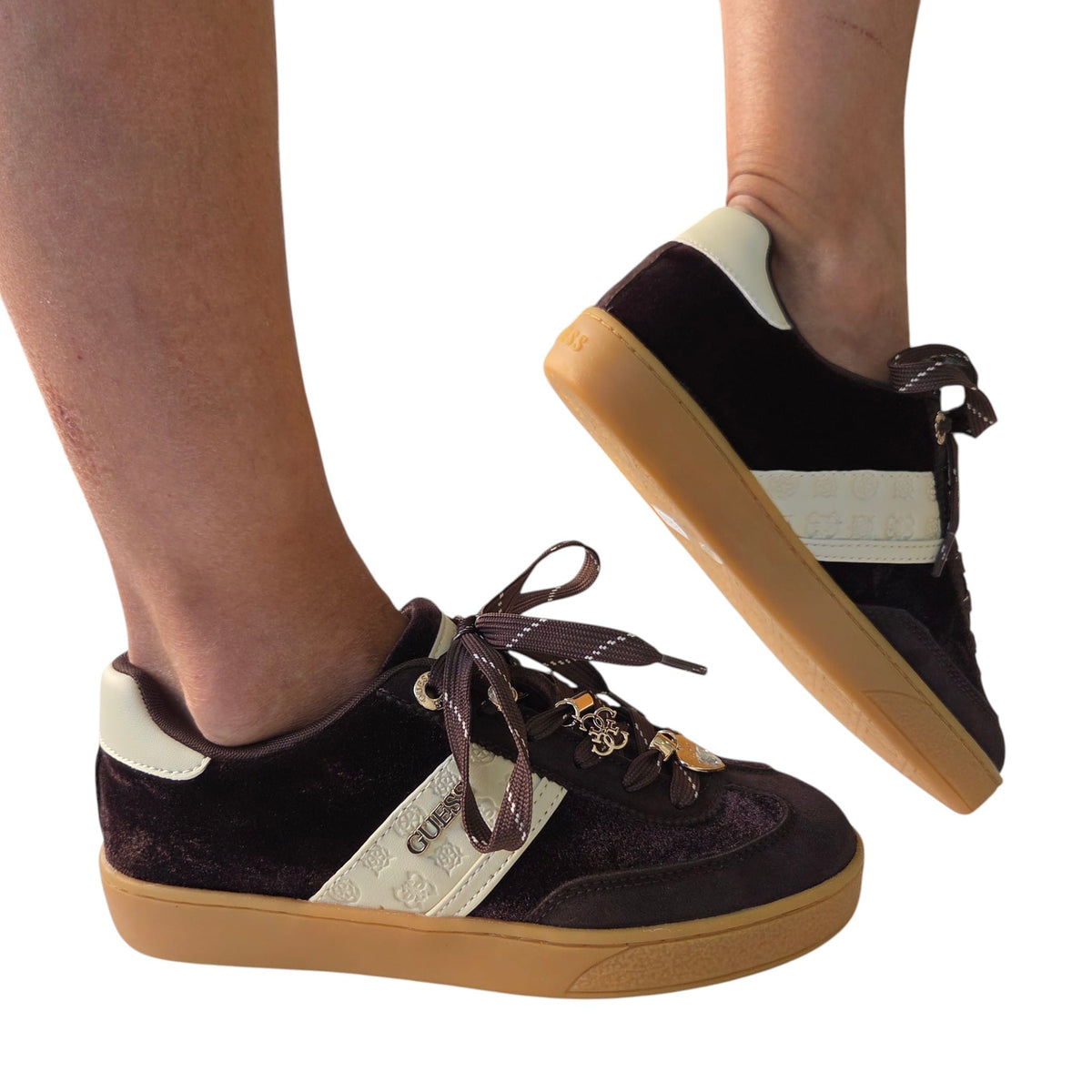 Guess sneakers donna marrone www.offidani.it