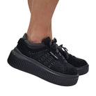 Janet & Janet sneakers donna camoscio nero www.offidani.it