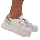 Janet & Janet sneakers donna pelle bianca www.offidani.it