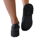 Les Poèmes mocassino donna pelle nero www.offidani.it