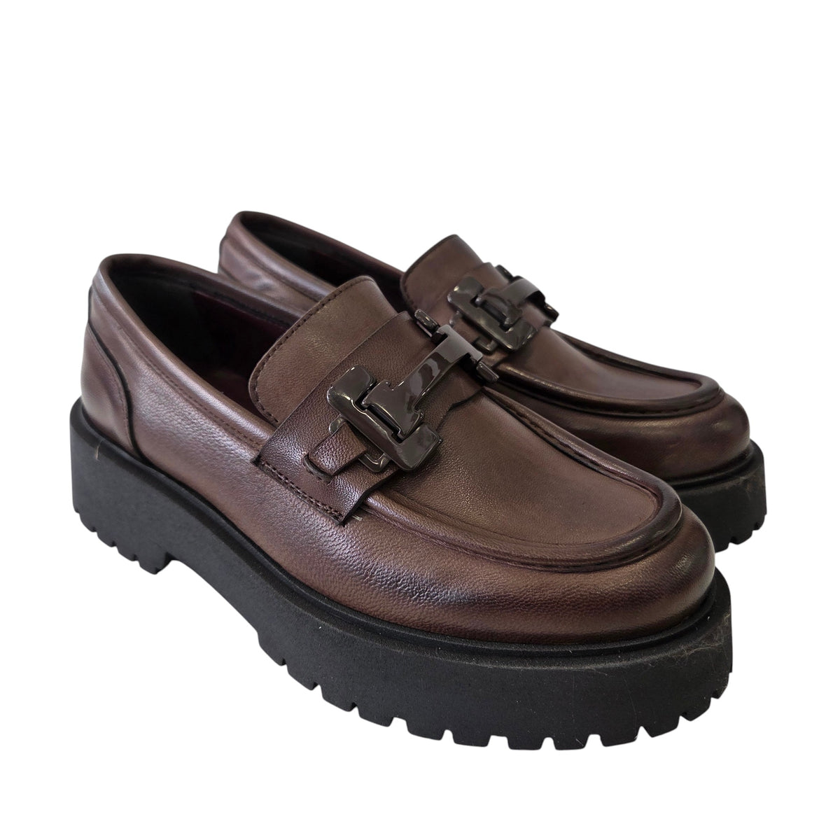 Les Poèmes mocassino donna marrone www.offidani.it