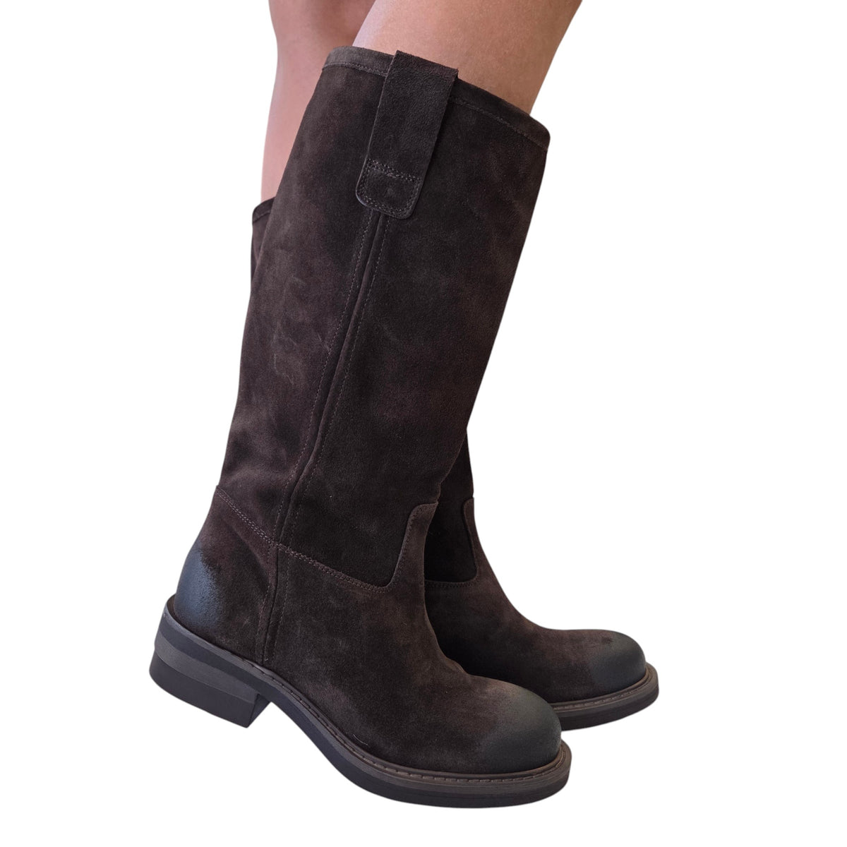 Les Poèmes stivale donna camoscio testa di moro www.offidani.it
