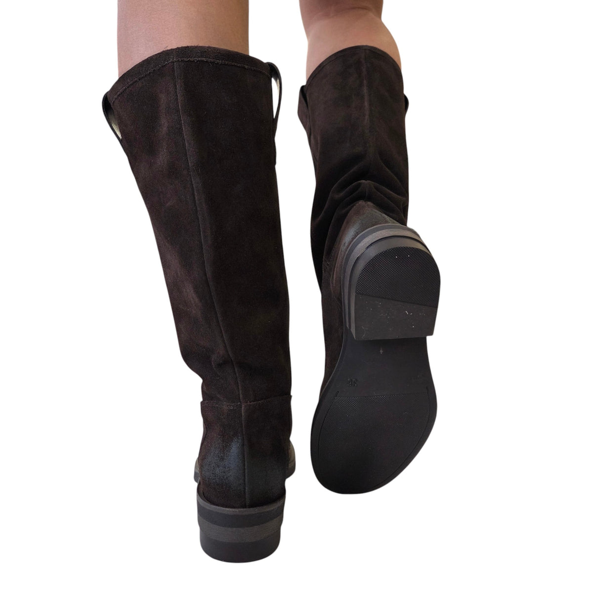 Les Poèmes stivale donna camoscio testa di moro www.offidani.it