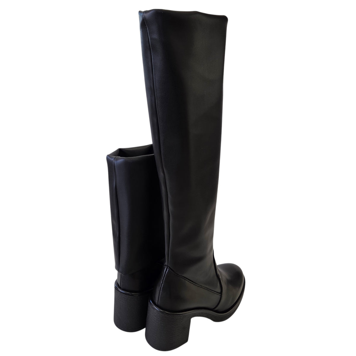 Les Poèmes stivale donna pelle nero www.offidani.it