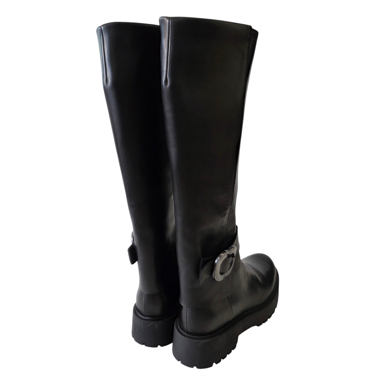 Les Poèmes stivale donna pelle nero www.offidani.it