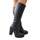 Les Poèmes stivale donna pelle nero www.offidani.it