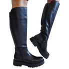 Les Poèmes stivale donna pelle nero www.offidani.it