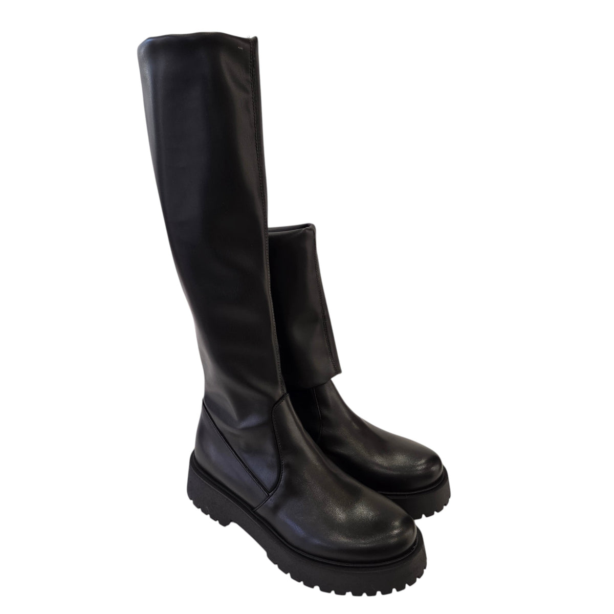 Les Poèmes stivale donna pelle nero www.offidani.it