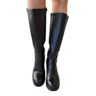 Les Poèmes stivale donna pelle nero www.offidani.it