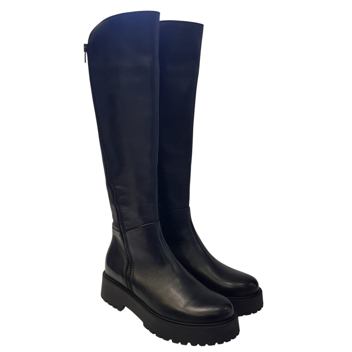 Les Poèmes stivale donna pelle nero www.offidani.it