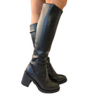 Les Poèmes stivale donna pelle nero www.offidani.it