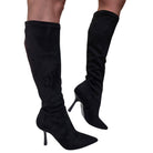Les Poèmes stivale donna camoscio nero www.offidani.it