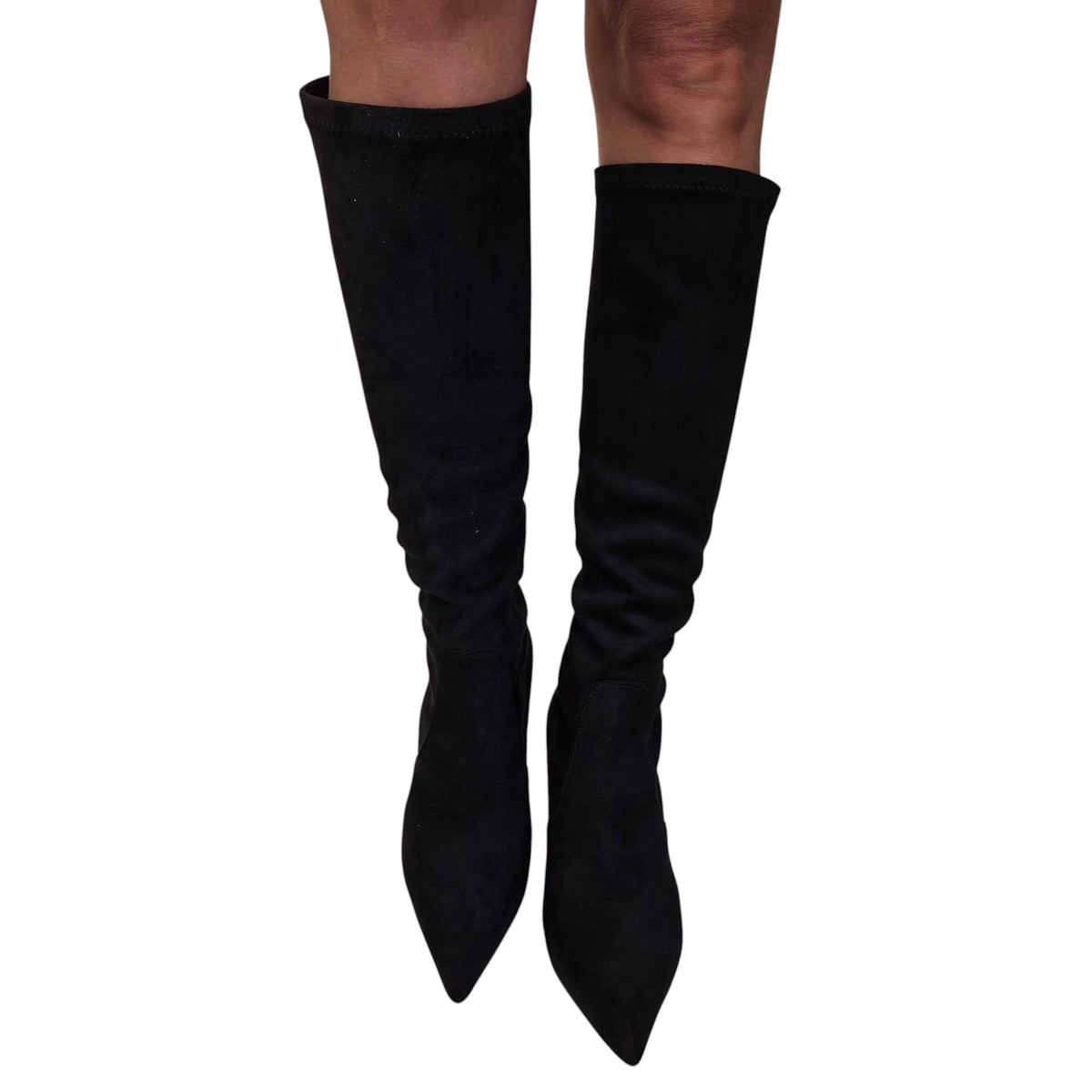 Les Poèmes stivale donna camoscio nero www.offidani.it