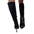 Les Poèmes stivale donna camoscio nero www.offidani.it
