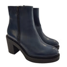 Les Poèmes stivaletto donna pelle blu' www.offidani.it