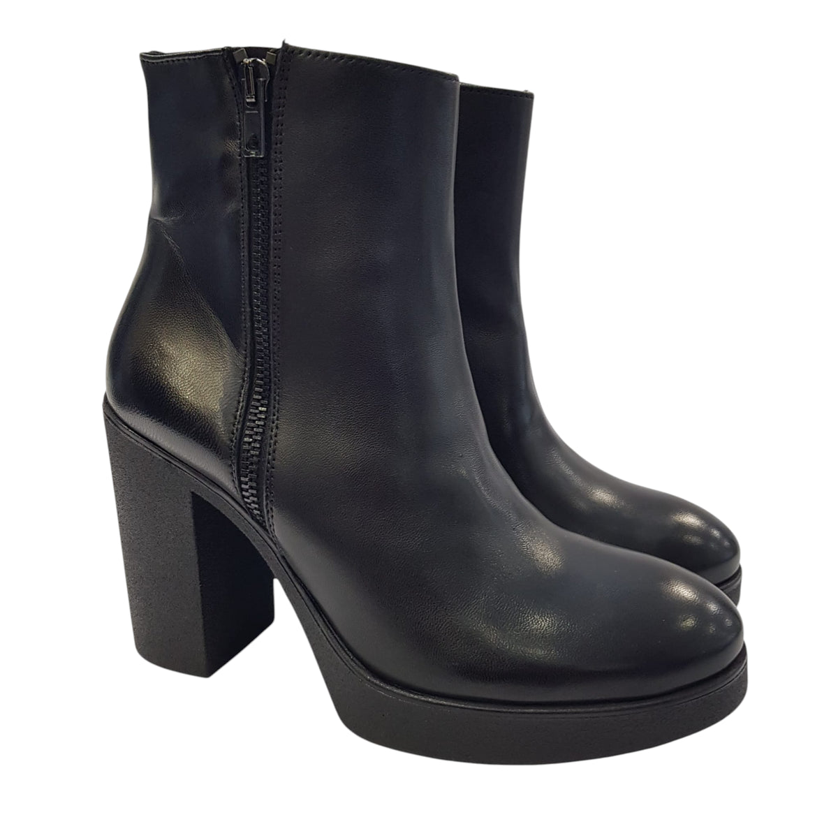Les Poèmes stivaletto donna pelle nero www.offidani.it