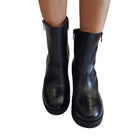 Les Poèmes stivaletto donna pelle nero www.offidani.it