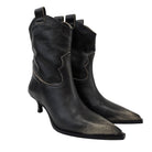 Les Poèmes stivaletto donna pelle nero www.offidani.it