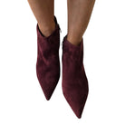 Les Poemes tronchetto donna camoscio bordeaux www.offidani.it