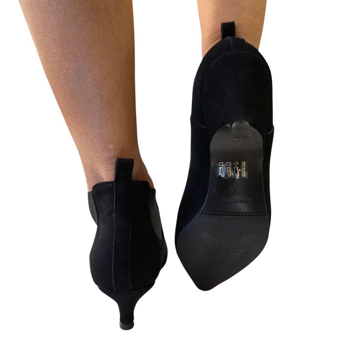 Les Poèmes tronchetto donna camoscio nero www.offidani.it