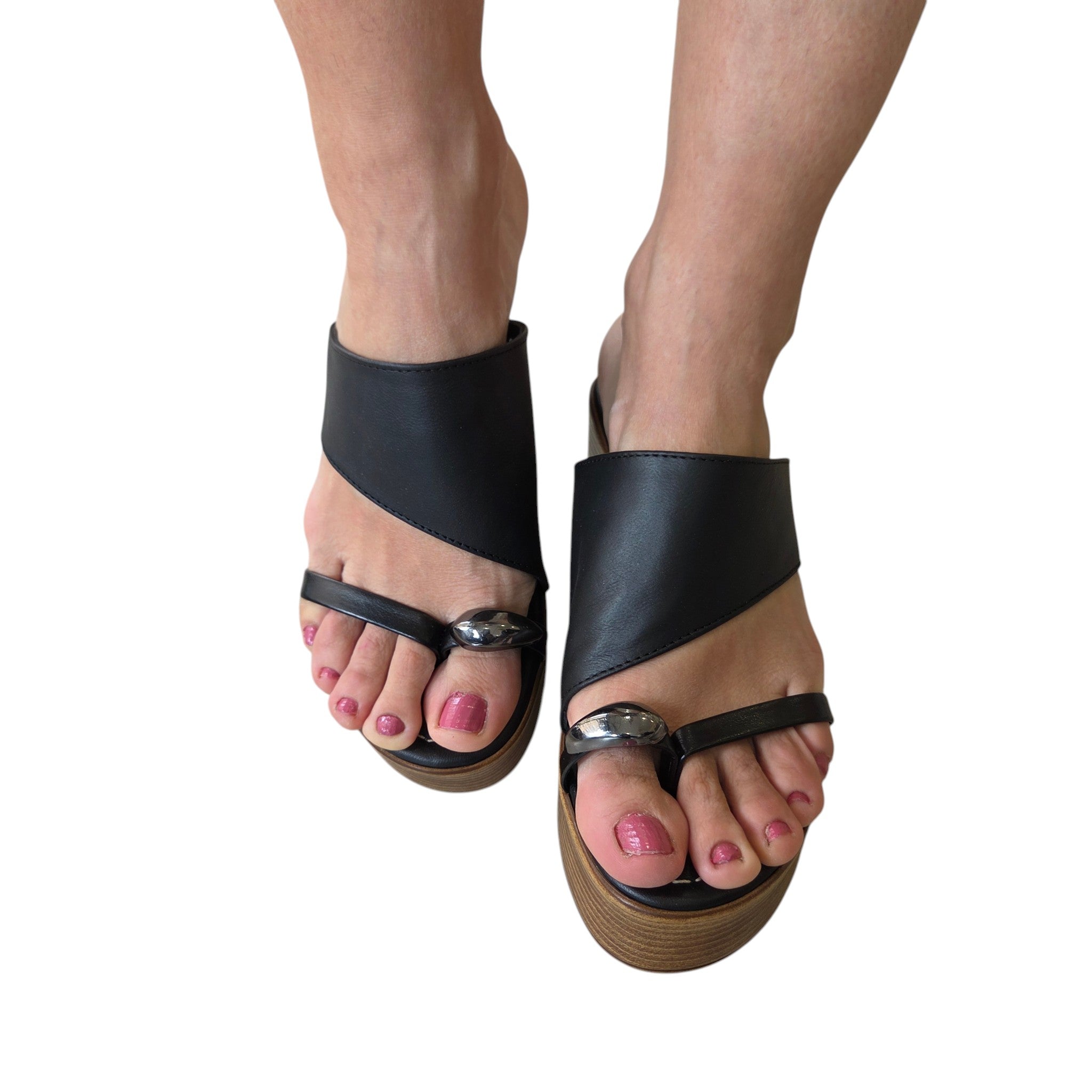 Les Poemes Sandalo Zeppa Infradito Donna www.offidani.it