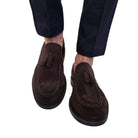 Les Poèmes uomo mocassino camoscio marrone www.offidani.it