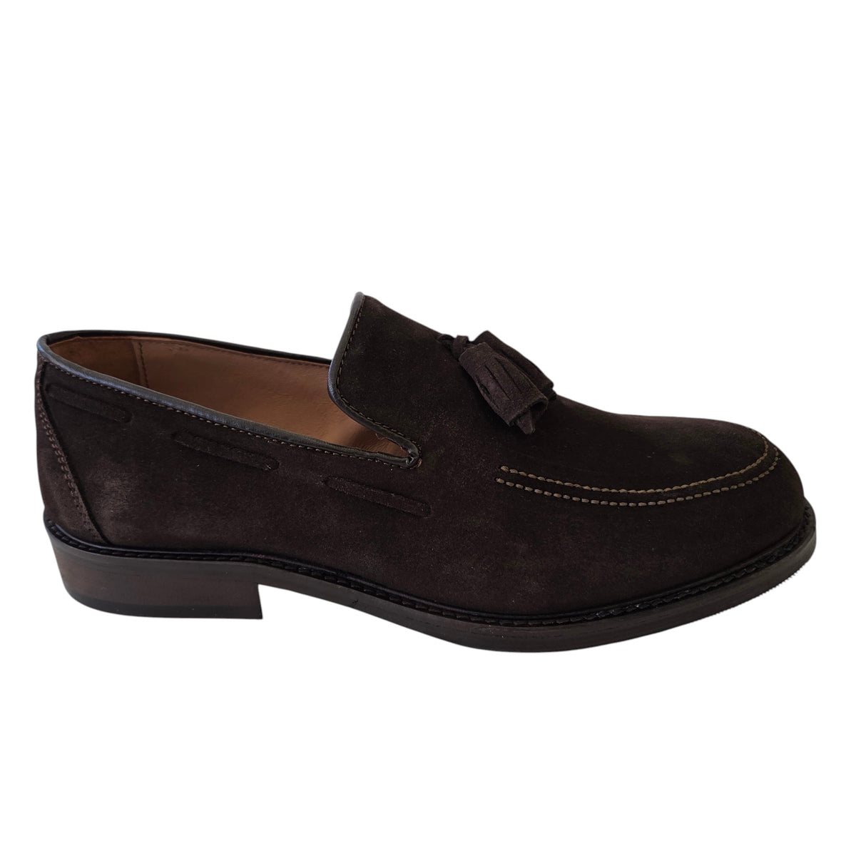 Les Poèmes uomo mocassino camoscio marrone www.offidani.it