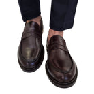 Les Poèmes uomo mocassino pelle marrone www.offidani.it