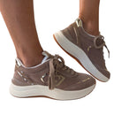 Liu-Jo sneakers donna suede bege www.offidani.it