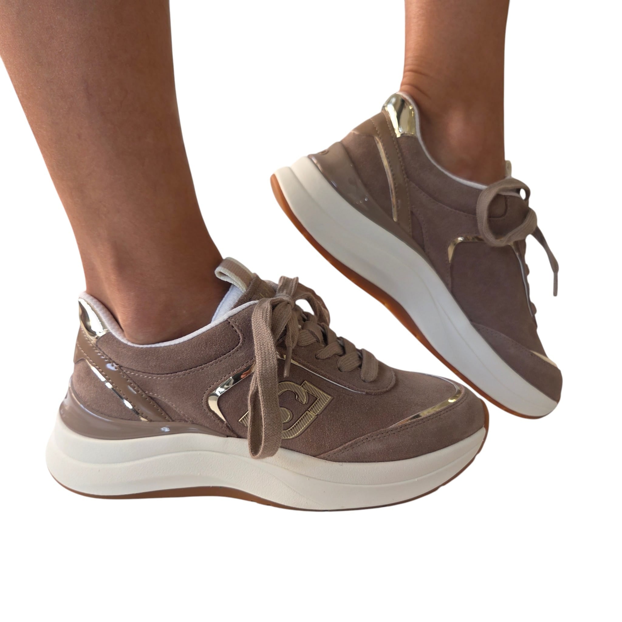 Liu-Jo sneakers donna suede bege www.offidani.it