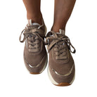 Liu-Jo sneakers donna suede bege www.offidani.it