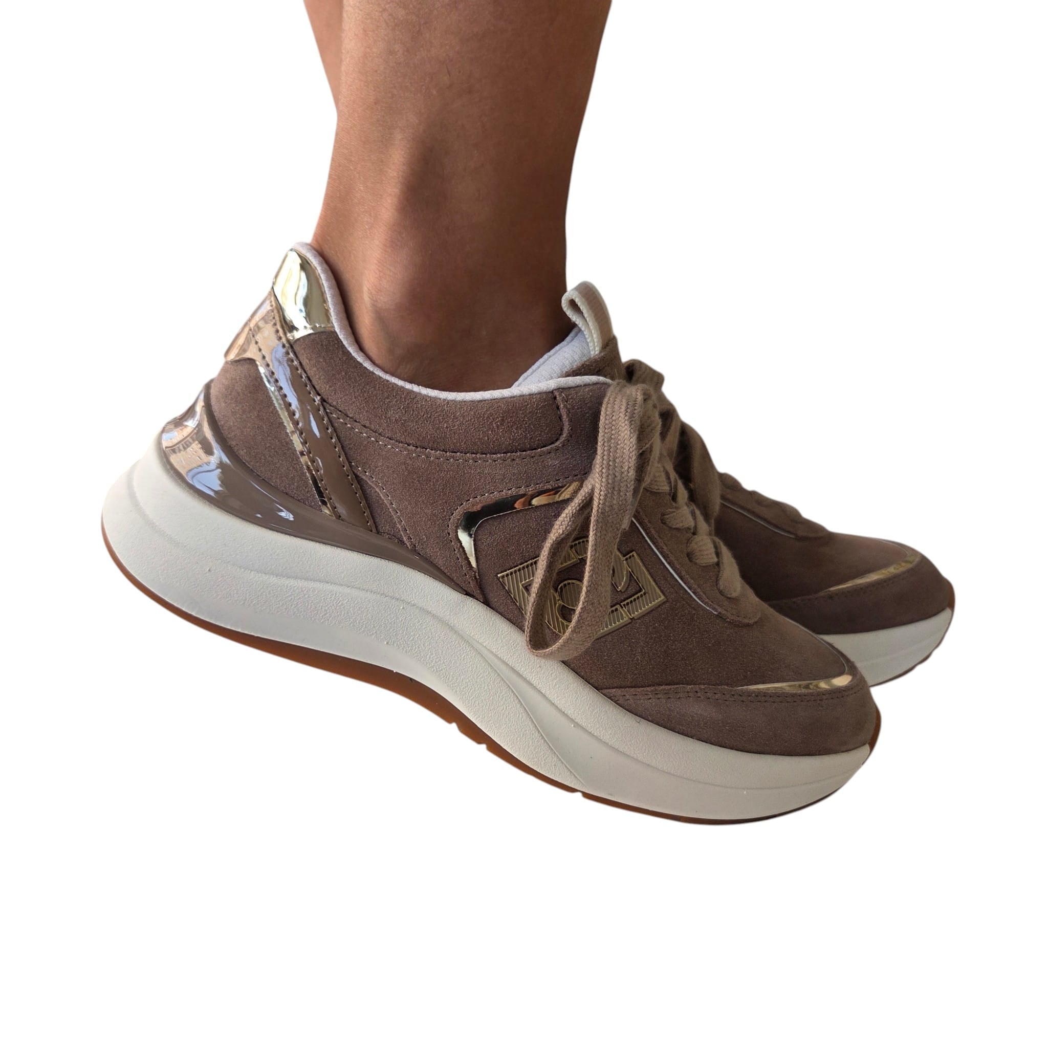 Liu-Jo sneakers donna suede bege www.offidani.it