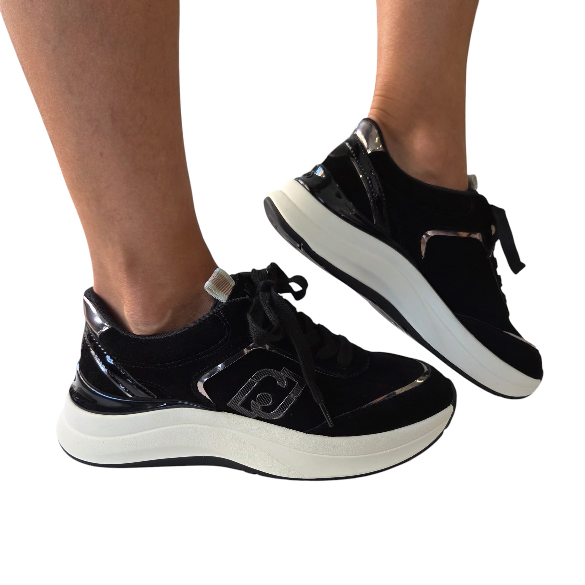Liu-Jo sneakers donna suede nera www.offidani.it