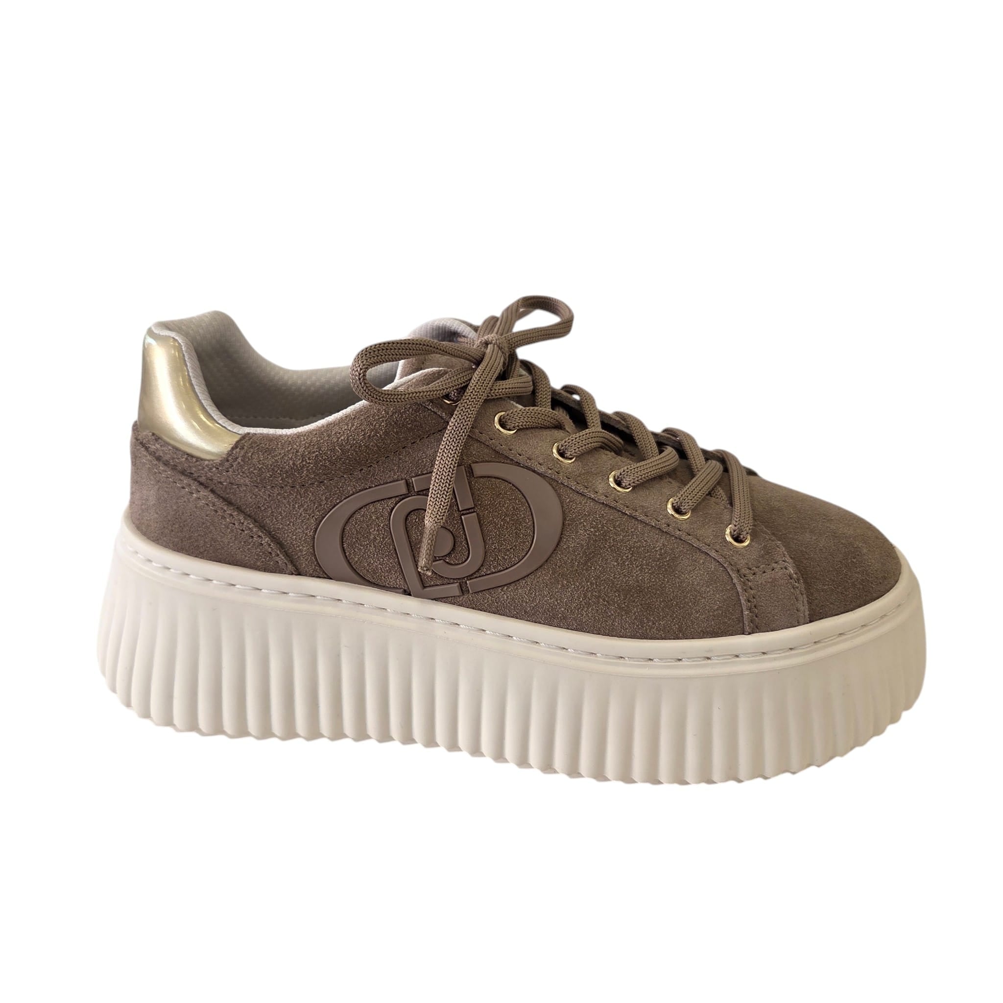 Liu-Jo sneakers donna suede beige www.offidani.it
