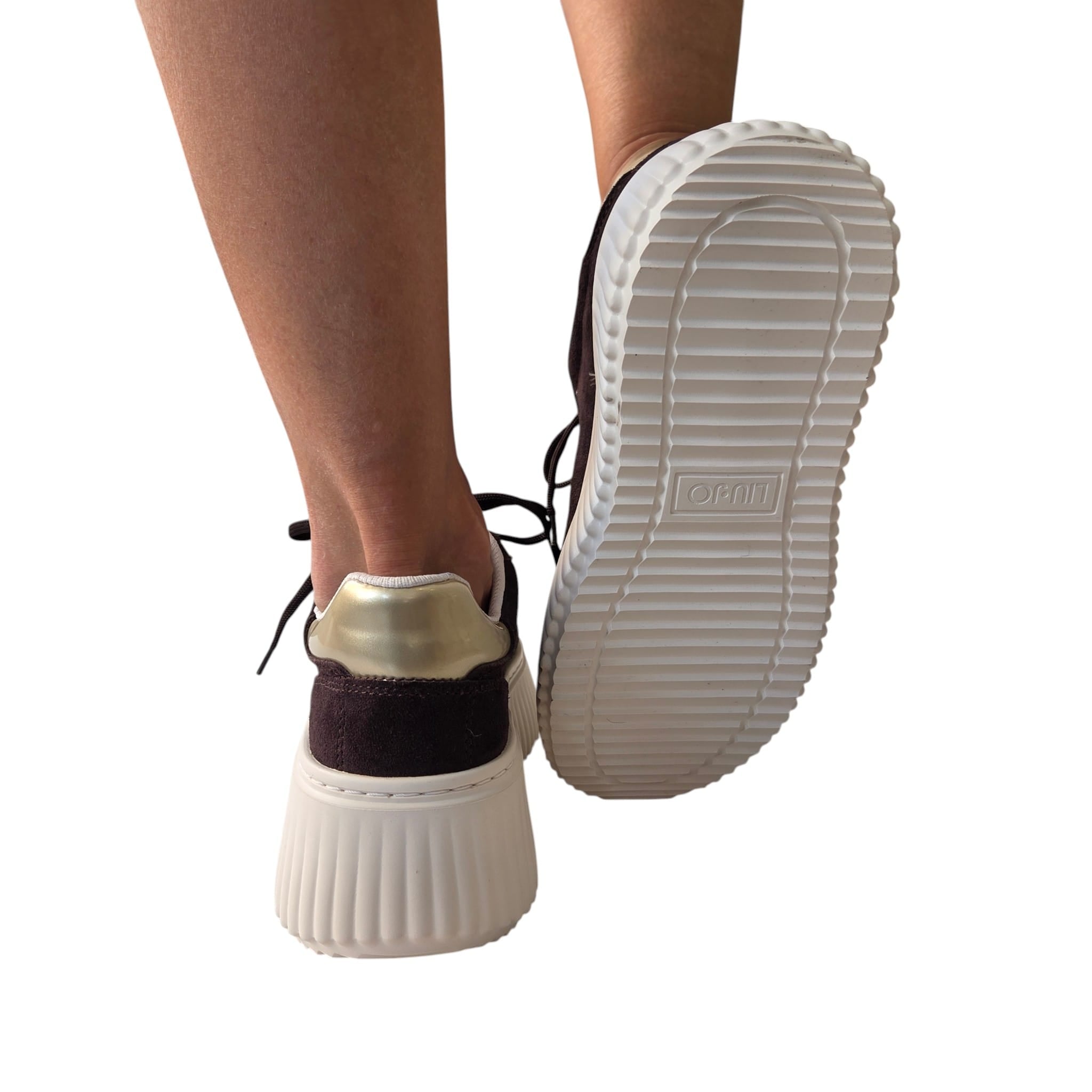 Liu-Jo sneakers donna suede moka www.offidani.it