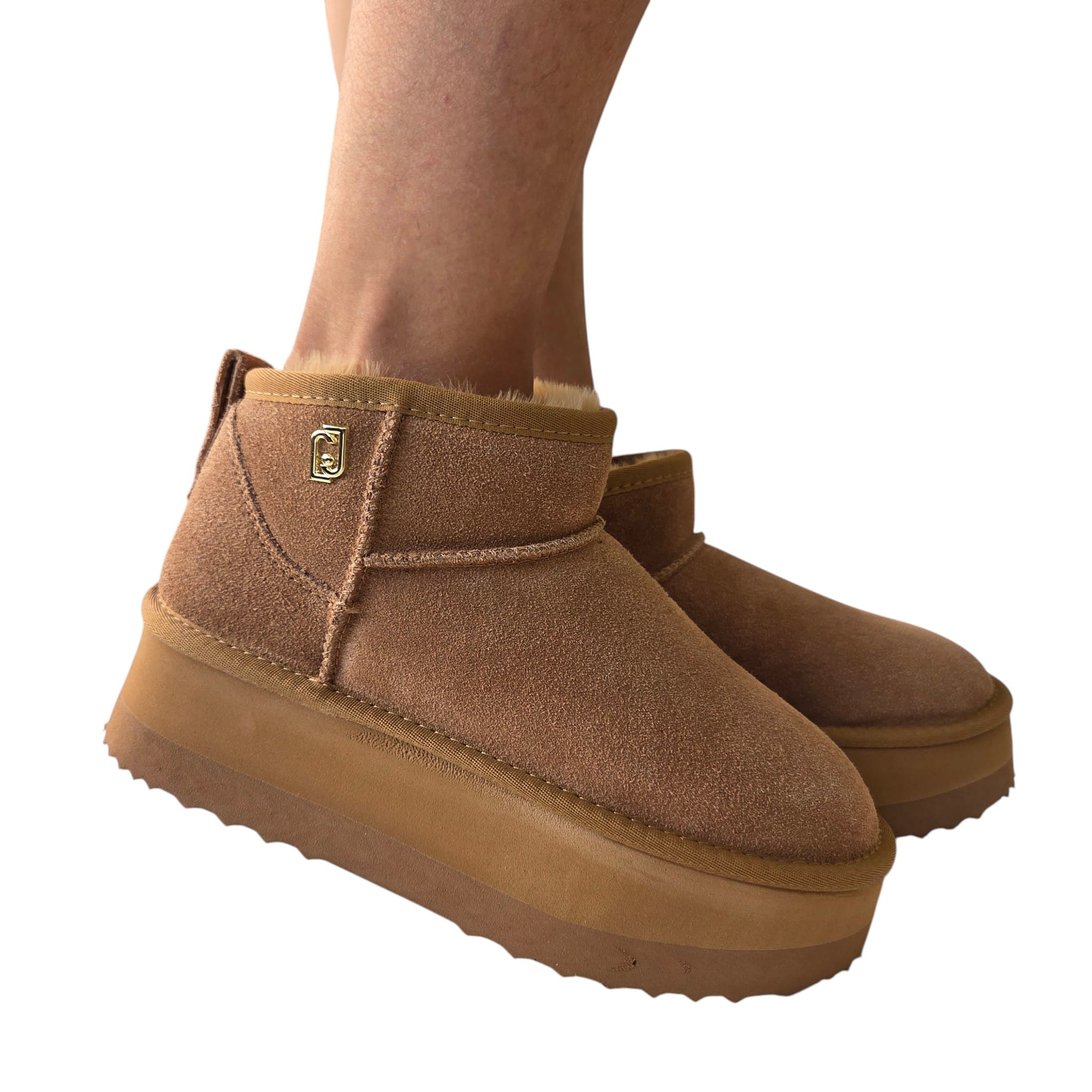 Liu-Jo stivaletto donna warm platform cognac www.offidani.it