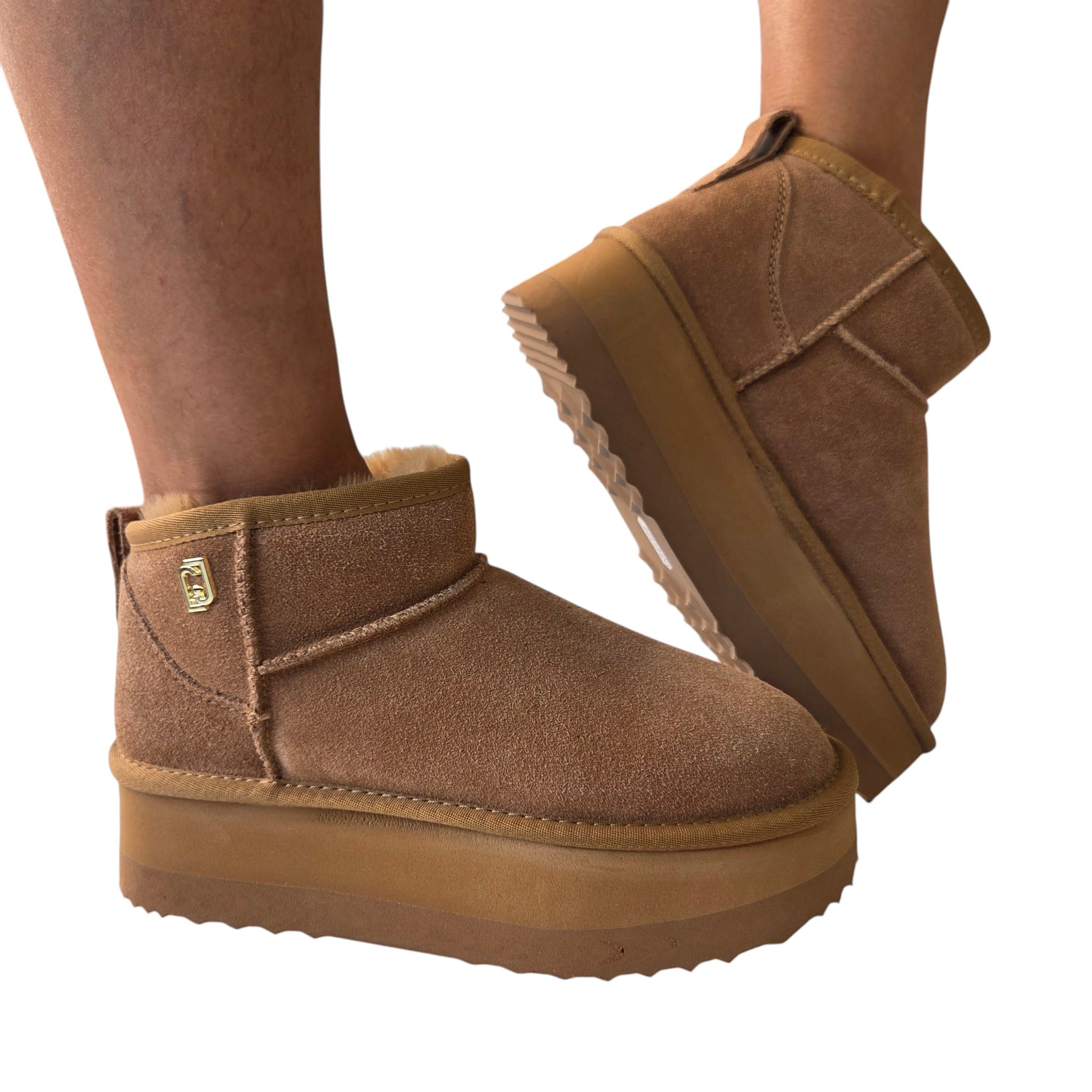 Liu-Jo stivaletto donna warm platform cognac www.offidani.it