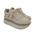 Liu-Jo Sneakers Donna in pelle latte www.offidani.it