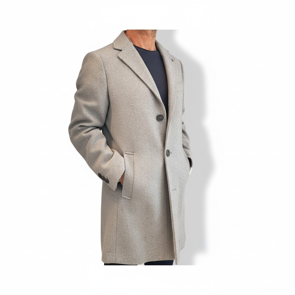 Markup uomo cappotto grigio melange www.offidani.it