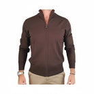 Markup uomo maglioncino marrone con zip www.offidani.it
