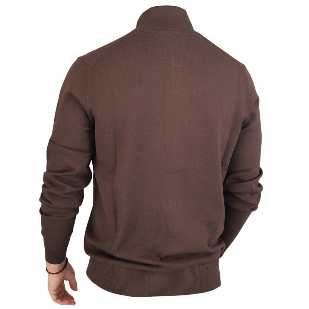Markup uomo maglioncino marrone con zip www.offidani.it