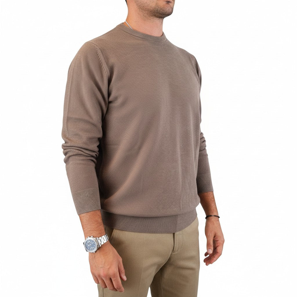 Markup uomo maglioncino tortora www.offidani.it