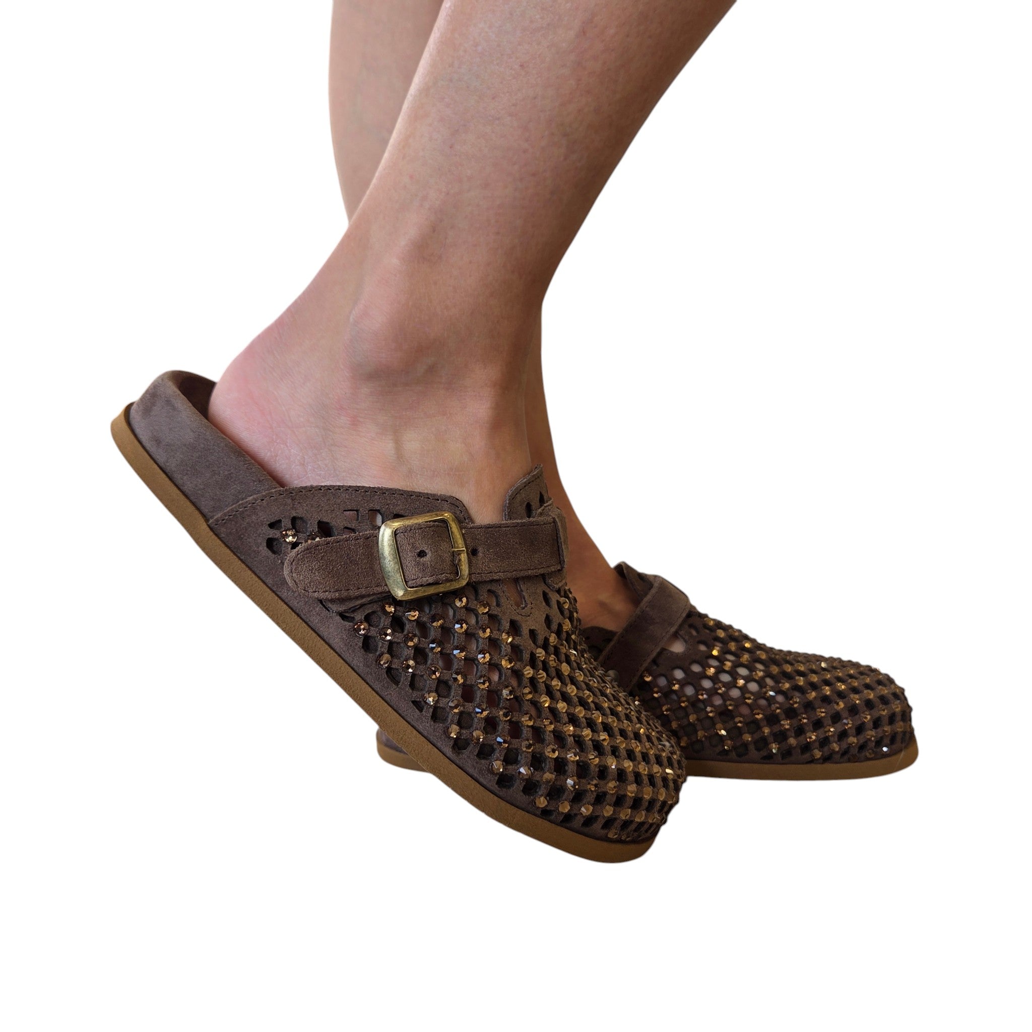 Metisse Sabot Donna camoscio testa di moro www.offidani.it